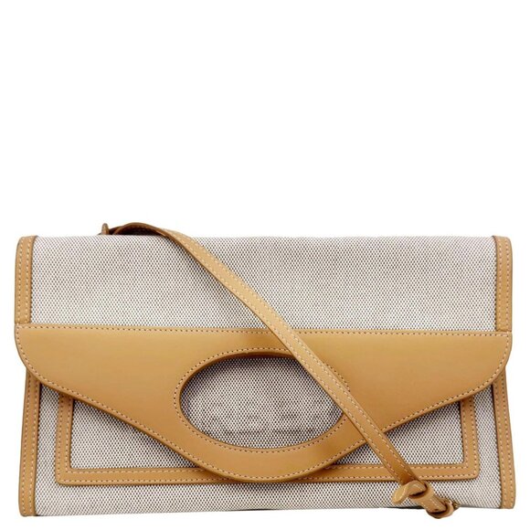 Burberry  Pocket Canvas Tote Shoulder Bag Brown - Picture 1 of 13
